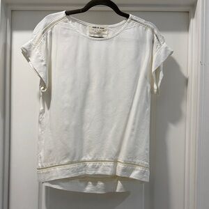 Cloth & Stone Cream Short Sleeve Top